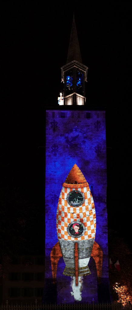 Mapping vidéo - Tour Jacquemart - Romans sur Isère