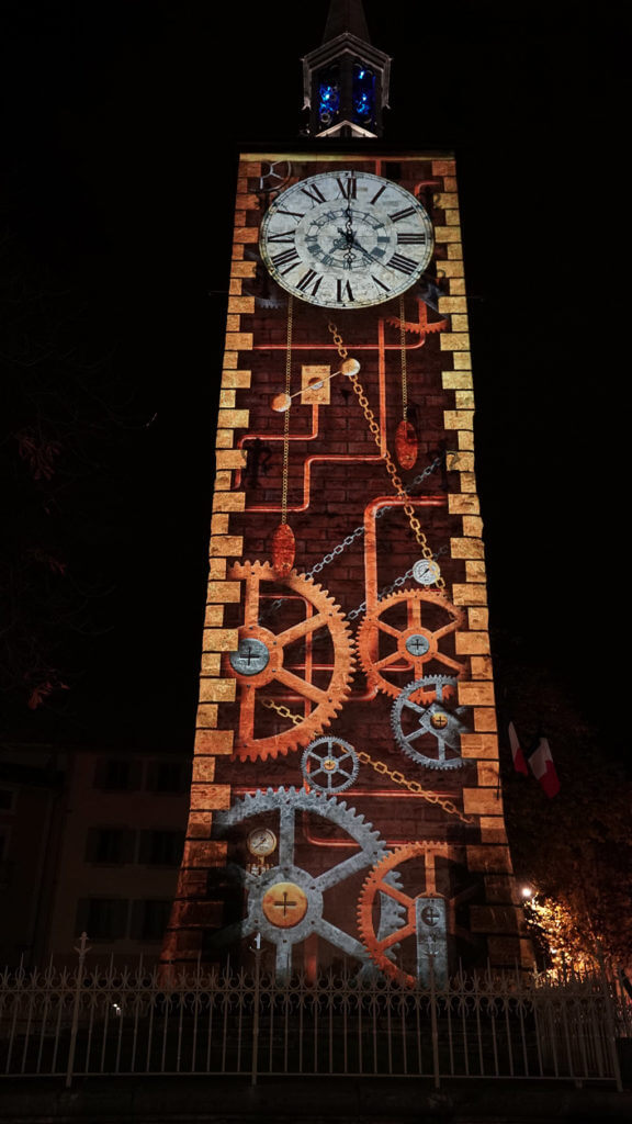 Mapping vidéo - Tour Jacquemart - Romans sur Isère