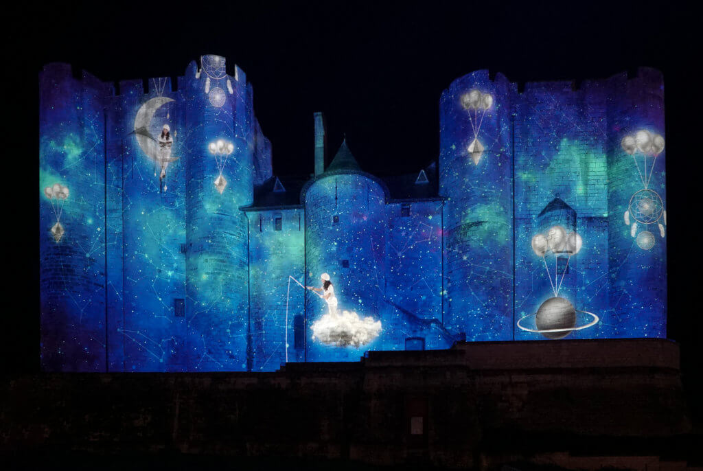 Mapping vidéo Noël 2020 Donjon de Niort